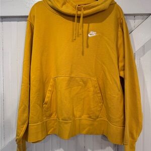 Nike Mustard Yellow Pullover Hoodie | Men’s 2X | Unisex Oversized